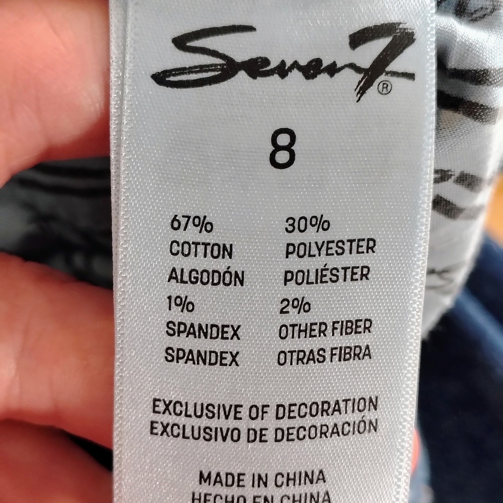 Seven7 Premium Brand Womens Straight Leg Jeans Blue Medium Wash Size 8 Stretch - Picture 5 of 6